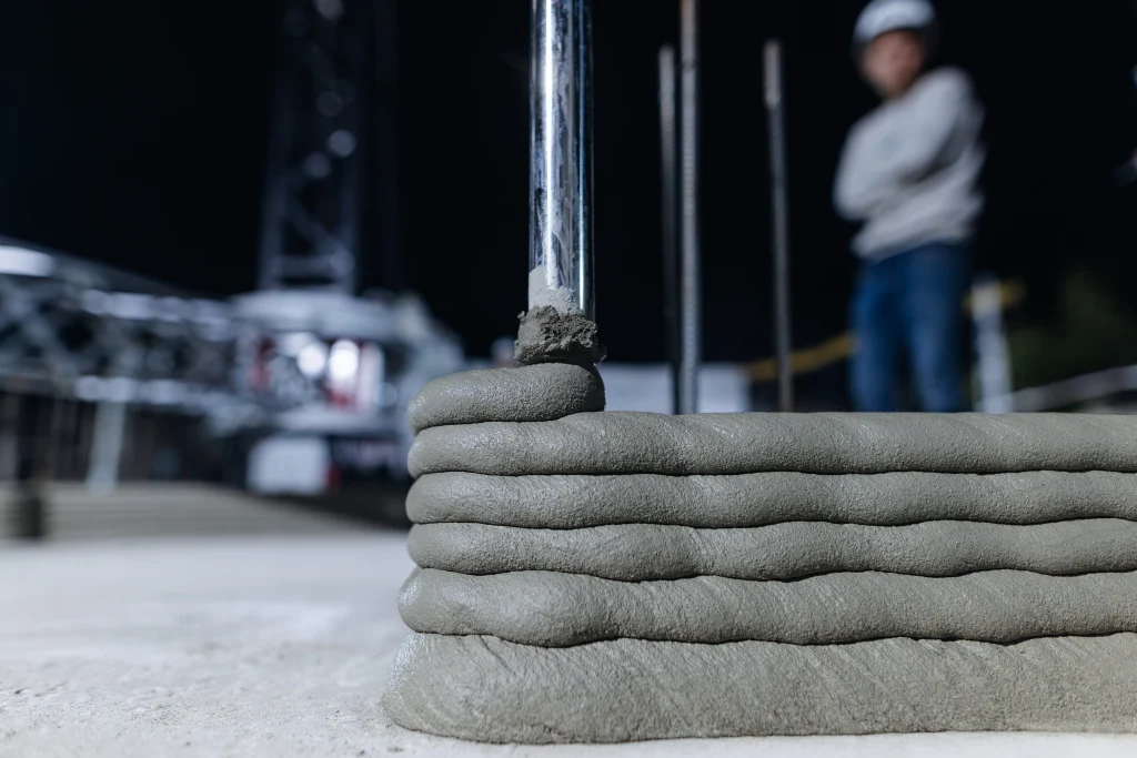 Impressão 3D de concreto representando inovação nas tendências da construção civil para 2026