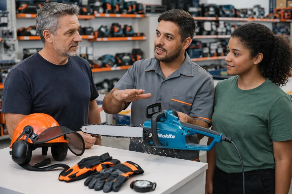 Orientação técnica sobre aluguel de motosserra elétrica para serviços pontuais